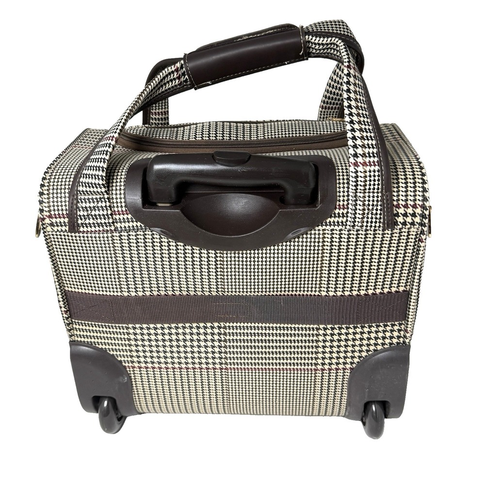 London Fog Under the Seat Carryon Sheffield Roller Bag Black 15IN Small Suitcase - Picture 14 of 16